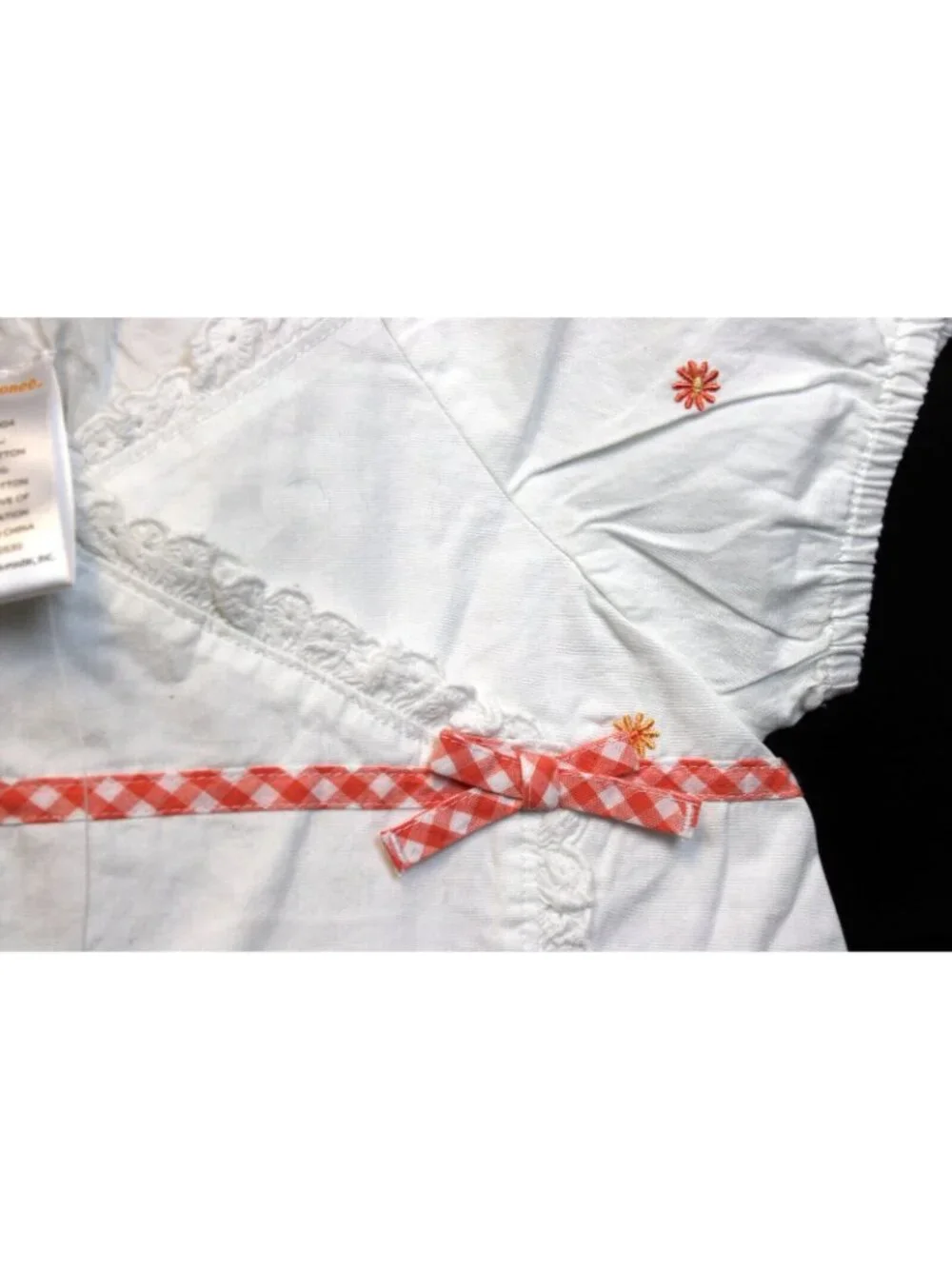 2006 Gymboree Freshly Picked Blouse Embroidered Flowers Lace sz 7 Spring Summer